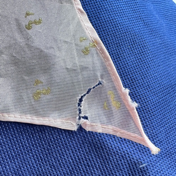 vintage 80s prom dress pink lace puffy bows tulle ball gown puff sleeves ILGWU - Picture 16 of 16